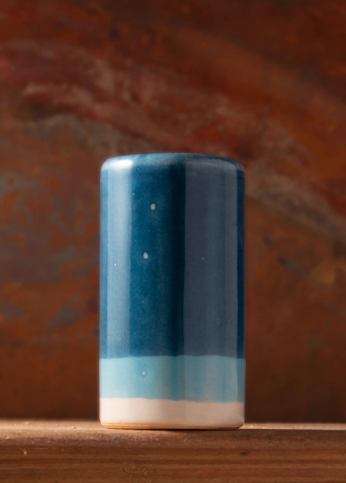 Ceramic Ringed Slide Denim Blue & White Ceramic Guitar Slide